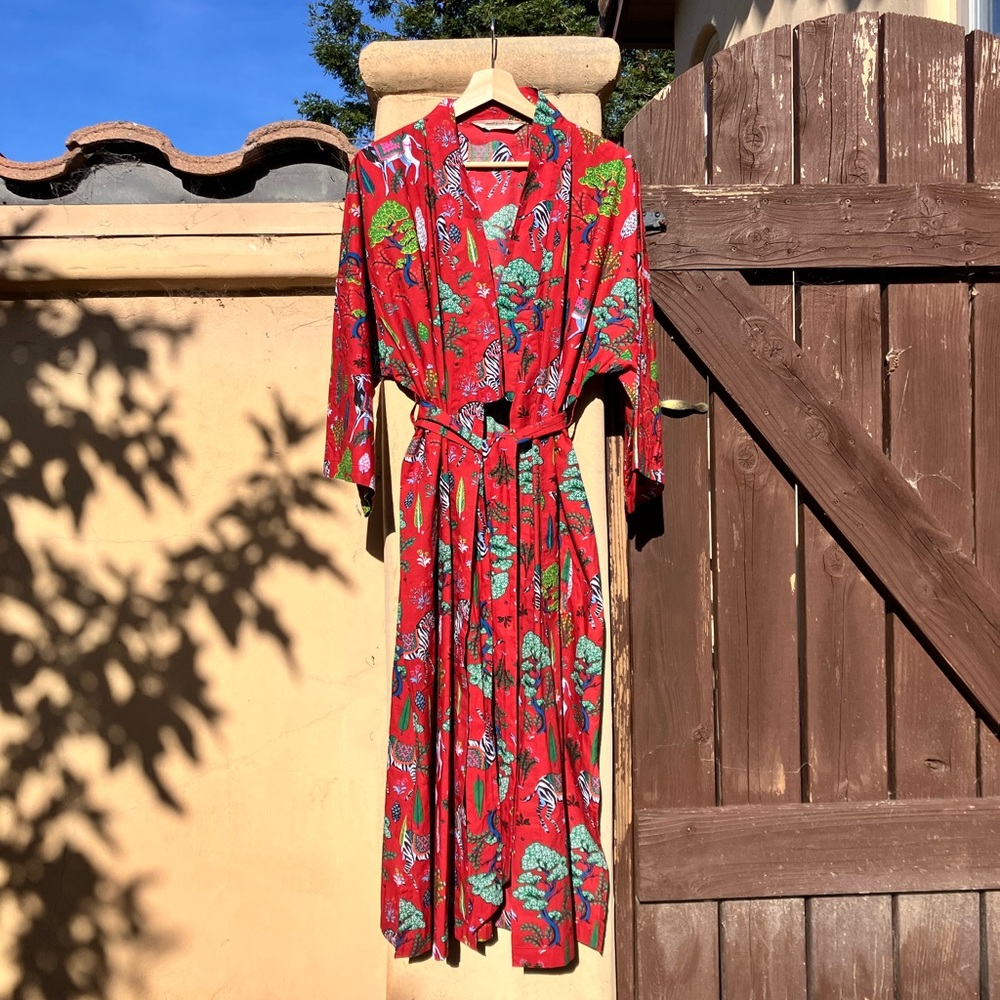 🦢🔮🍷 Printfresh bathrobe in Antelope Forest 🦢🔮🍷